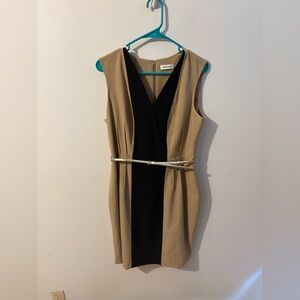 Calvin Klein Black and Tan‎ Mini Dress Size 12